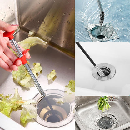 Drain Snake,79 inch Flexible Grabber Claw Pick Up Reacher Tool,Drain Clog Remover - Gutter Cleaning Tools for Home Sink, Bathroom Tub,Drain, Toilet, Tight Spaces