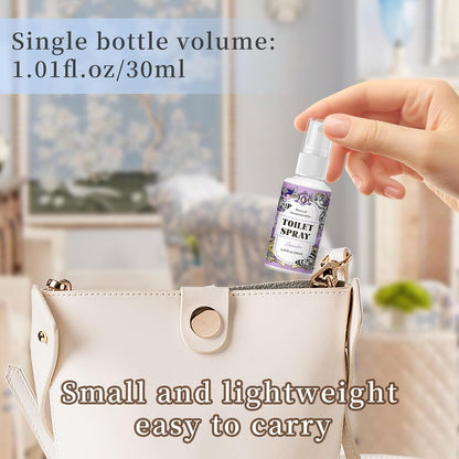SCENTORINI Toilet Spray for Poo Odor Eliminator, Bathroom & Toilet Odor Elimination,Travel Size, 2 Lemon & 2 Lavender & 2 Mint, 1 oz Bottles, Air Freshener Spray for Poop, Home, Travel and Pockets