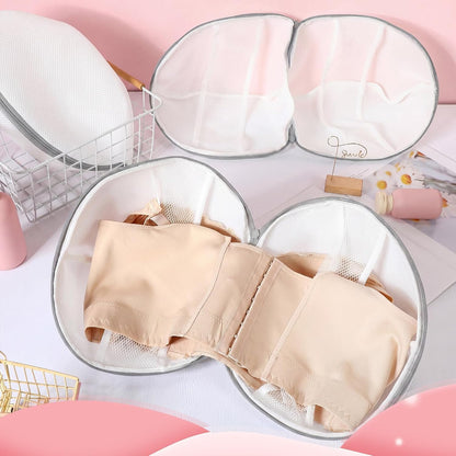Shappy 6 Pieces Bra Washing Bag for Laundry Mesh Wash Lingerie Underwear Brassiere Washing Bags with Zipper for Women Laundry Storage(7.87 Inch,Pink)