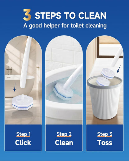 20 Count Toilet Wand Refills for Clorox, 5X Cleaning Power Toilet Bowl Cleaners & High-Density Disposable Toilet Scrubber Refill - No Falling Apart, Instant Foam for Bathroom Cleaning