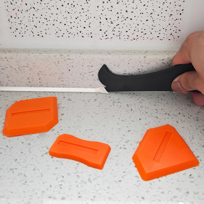 4 Pieces Silicone Caulking Tools Compatible with Sealant Grout Finishing Sealing Orange Caulk Tool Kit Caulking Finishing Tools