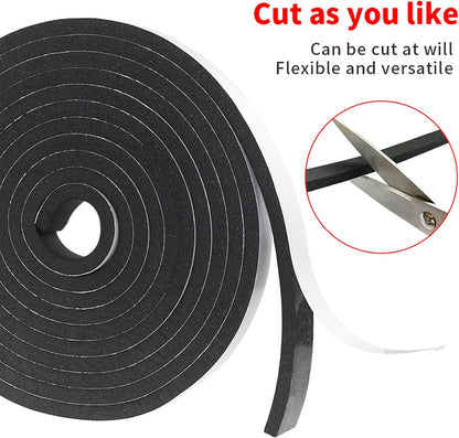 Weather Stripping Door Seal Strip for Doors and Windows, 1In x 1/8In x 33Ft x 2 Roll Foam Insulation Tape Self Adhesive,Sound Proof,Weatherstrip,Pipe Cooling, Air Conditioning Seal Strip - Colors A