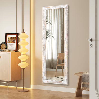 AAZZKANG Full Length Mirror Rectangle Wood Framed Large Wall Mirrors Black | 47"x16" Bedroom Living Room Bathroom Dressing Room Entryway Hanging Mirror