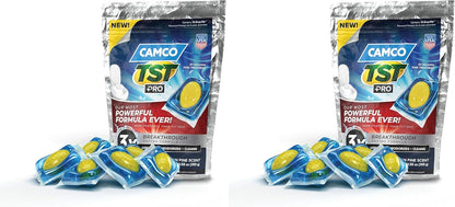 Camco TST MAX RV Toilet Treatment Drop-INs - Control Unwanted Odors and Break Down Waste and Tissue - Septic Tank Safe - Lavender Scent - 30-pack (41553)