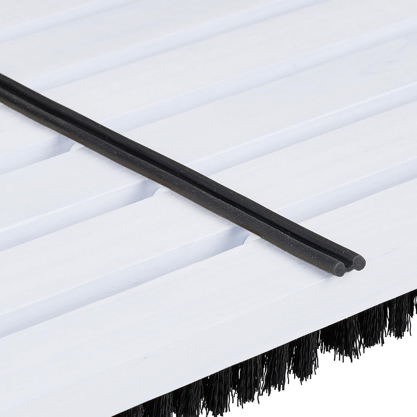 Relaxdays Shoe Scraper, Non-Slip Base, Strong PP Bristles, Outdoor & Indoor Brush Mat, Wood, Grey