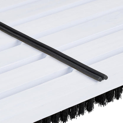 Relaxdays Shoe Scraper, Non-Slip Base, Strong PP Bristles, Outdoor & Indoor Brush Mat, Wood, Grey