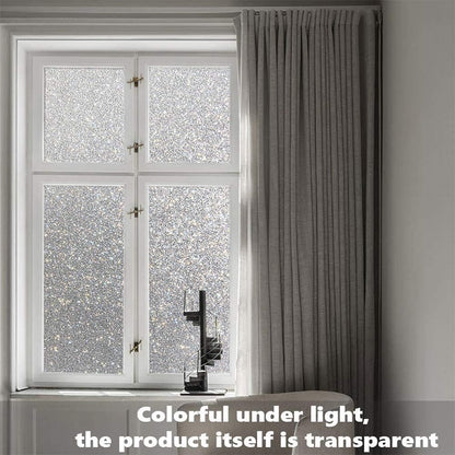 Finnez Frosted Privacy Window Film - Static Cling No Adhesive, Reusable & Easy to Remove, Decorative Glass Film for Home Bathroom Office Door, Crystal Clear 17.5 x 78.7 inches