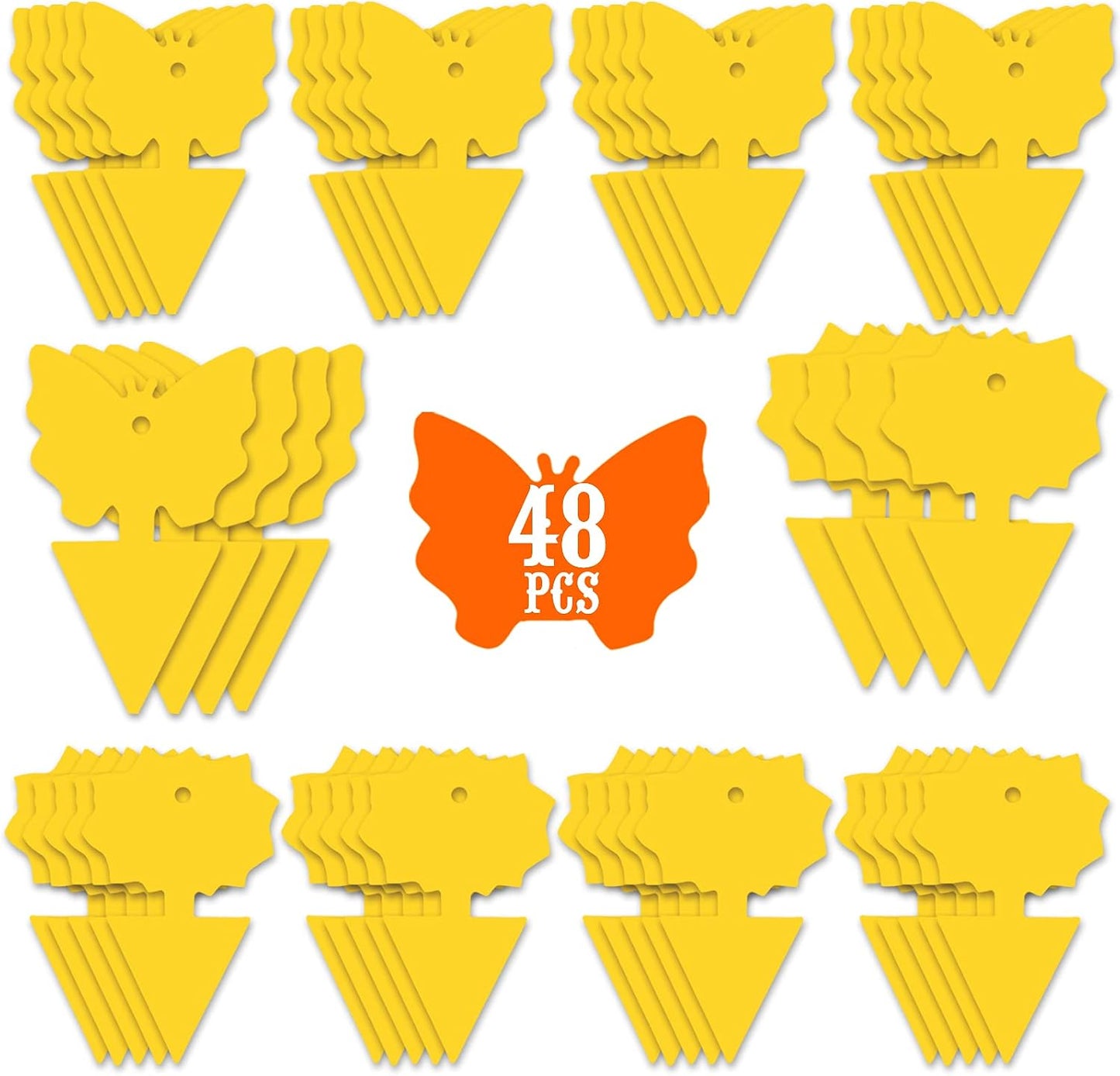 96PCS Fruit Fly Sticky Traps, Gnat Traps Insect Trap for Plants Kitchen Indoor and Outdoor