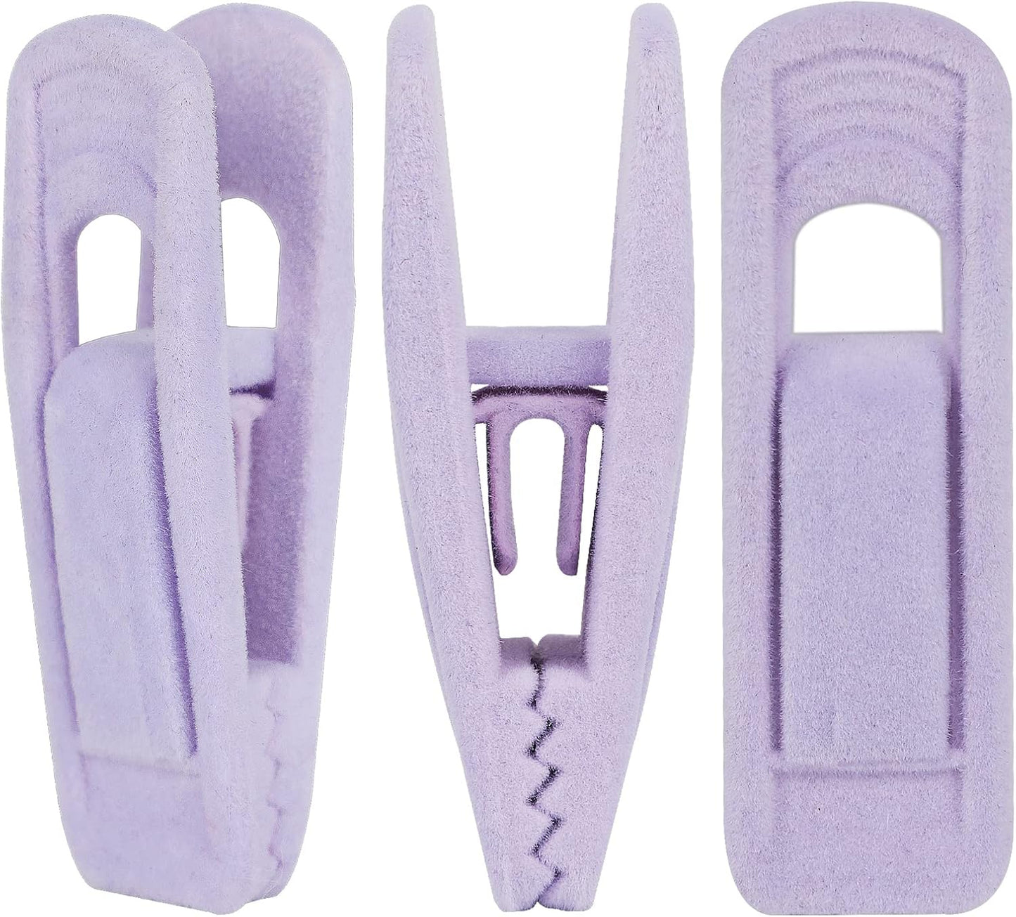 Tinfol Velvet Hanger Clips, 24 Pack Black Pants Hangers Clips, Large Opening Clothes Pin, Strong Finger Flocked Clip Perfect for Use with Slim-line Clothes Velvet Hanger