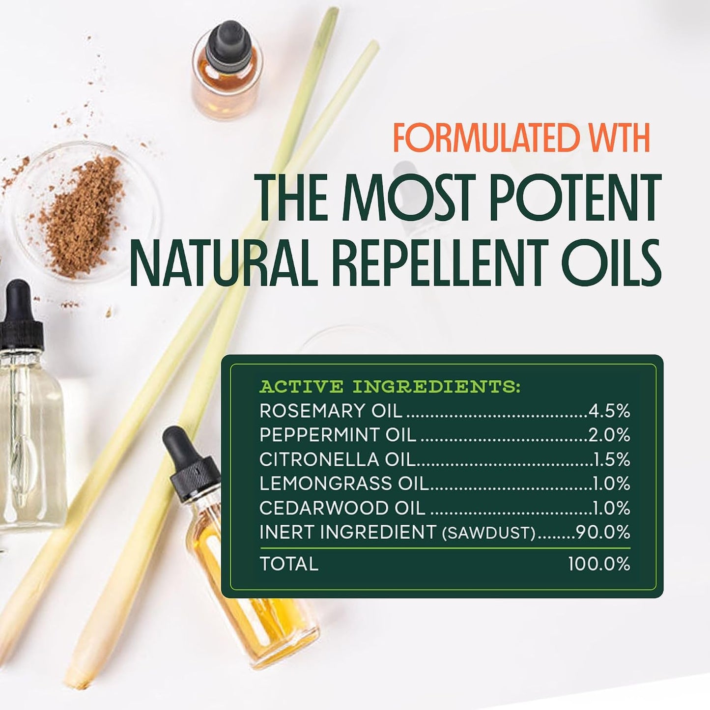 Murphy's Naturals Citronella Mosquito Repellent Incense Sticks, 24 Count | Bamboo-core sticks infused with citronella, rosemary, lemongrass, peppermint & cedarwood oils; 2+ hr burn for outdoor use