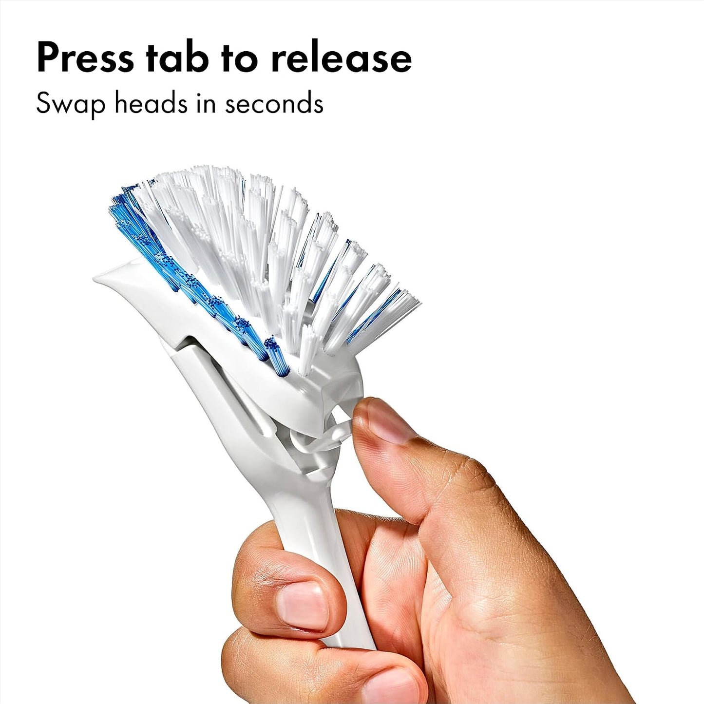 OXO Good Grips Dish Scrub Brush with Non-Slip Handle, Nylon Bristles