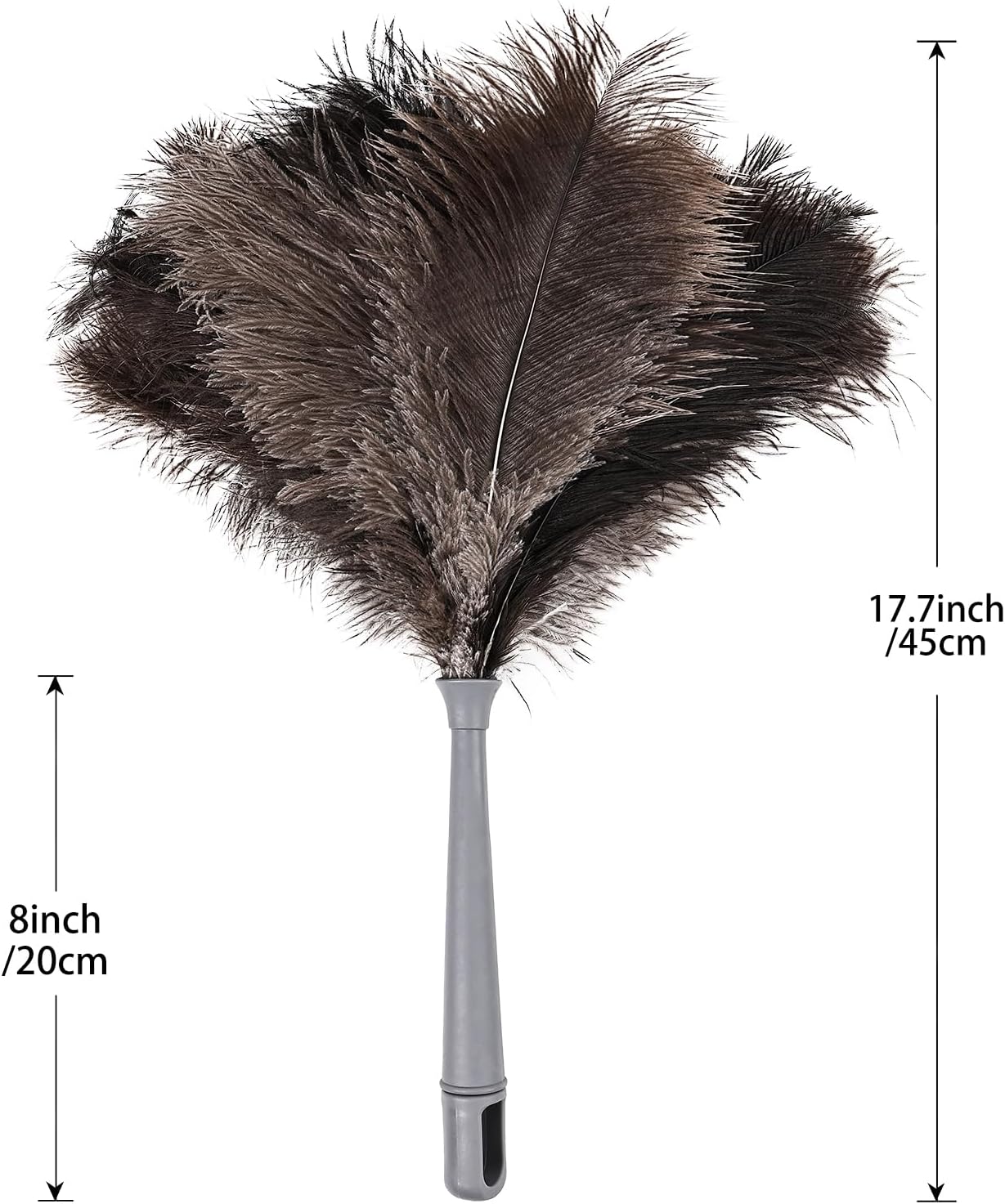 Extendable Cleaning Duster 94 Inch - Long Telescoping Ostrich Feather Dusters with Stainless Steel Extension Pole for High Ceiling Fan, High Ceilings,Roof Dusting