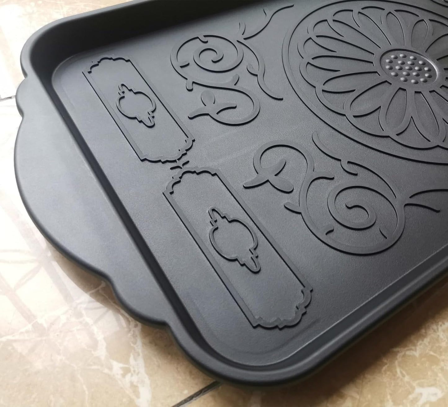 Rubber Boot Tray for Entryway,Boot Mat,Shoe Tray,Shoe Mat for Indoor and Outdoor Use (Soft Silicone Rubber, 29.5X14.9 inch)