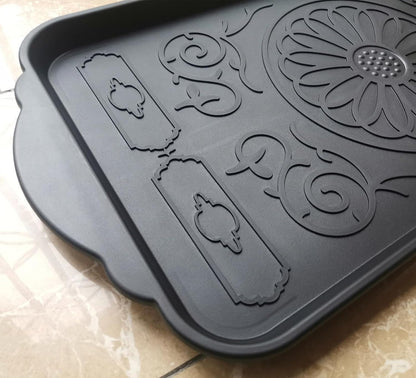 Rubber Boot Tray for Entryway,Boot Mat,Shoe Tray,Shoe Mat for Indoor and Outdoor Use (Soft Silicone Rubber, 29.5X14.9 inch)