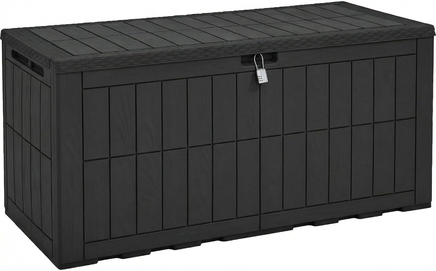 YITAHOME 35 Gallon Outdoor Storage Box | Waterproof Resin Deck Box and Package Delivery with Lockable Lid for Patio Furniture Cushions, Pool Accessories, Garden