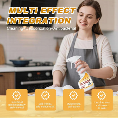 Kitchen Cleaner,4 Oz Clean Up Kitchen Oil Stain Spray,Multi-purpose Oils Stain Cleaner,Powerful Degreaser Cleaning Spray For Stovetops, Ovens, Range Hoods