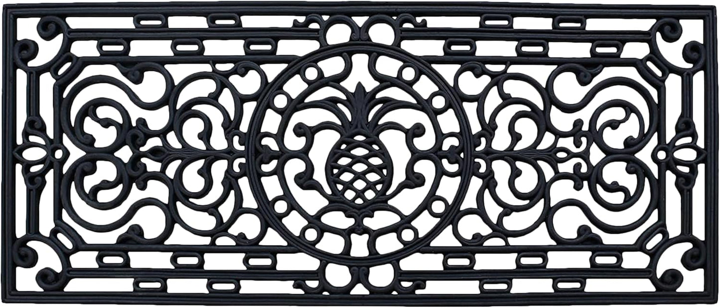 A1HC Outdoor Doormat, Natural Rubber, 18" x48”, Ideal for Outside entryway,Dirt Shoe Scraper,Heavy Duty Door mat for Indoor Outdoor,Rug Mats for Entry,Patio, Welcome Mats