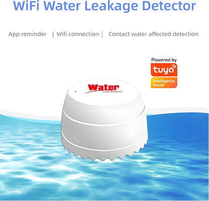 Mengshen 4 Pack WiFi Water Leak Detector 100dB Alarm Place Anywhere Leak Sensor for Bathroom Kitchen Under Sink Battery Operated