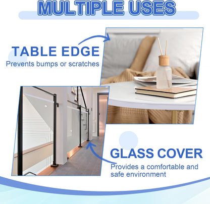 YOKIVE Clear Rubber U Channel Edge Trim, Silicone Door Seal Strip 3/16" Slot Fit for 5/32"-7/32" Edge | Metal Edge Guard Protector Great for Plywood, Glass, Sheet Metal (10-Feet)