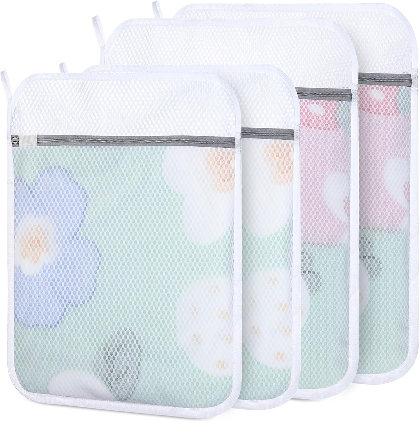 6-Pack Durable Honeycomb Mesh Laundry Bags for Delicates - 12x16 Inches Lingerie Bags for Washing Delicates with Sturdy Zippers, Protect Clothes in Washing Machine for Home, College & Dorm (Medium)
