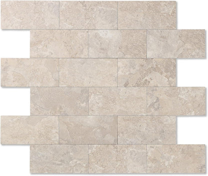 2026 New Upgrade Peel and Stick Backsplash Tile, Peel and Stick 11.34" X 11.57" Wall Tile for Kitchen, Bathroom, Fireplace, Laundry (Beige Ecru, 10 Packs)