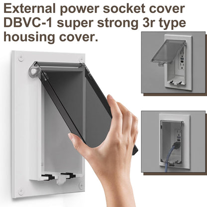DBVC-1 Extra Duty 1-Gang Vertical Outdoor Outlet Cover for Arlington DBVR1C/DBVS1C/DBVM1C/60VC Electrical Box, Type 3r Enclosure Cover Clear 3-Pack
