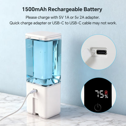 LAOPAO Soap Dispenser, Automatic Soap Dispenser Wall Mount Rechargeable Foaming Soap Pump for Bathroom Kitchen, Touchless Foam Soap Dispenser for Dish/Hand/Shower Soap, Home & Commercial, 540ml, White