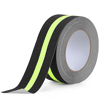 Qingluan Anti Slip Tape, Grip Tape for Stairs Indoor Waterproof, Rubber Grip Tape for Tubs, Stairs, Boats (Grey, 2 Inch x 33 Feet)