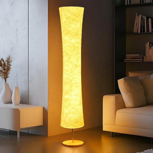 58 inch Simple Design Morden Soft Light Floor Lamp 3 Color Lighting Remote Control, LED lamp with Tyvek Fabric Shade,Brightness Adjustable for Living Room Bedroom Game Room