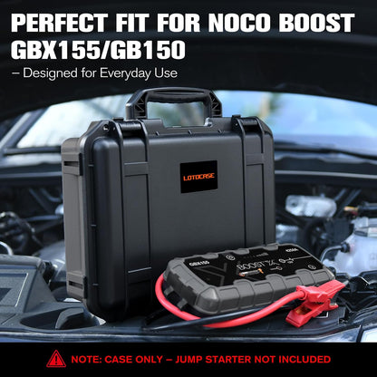 Case for NOCO Boost X GBX155 & GB150 – Waterproof Hard Box with Custom Foam | Shockproof Protective Travel Box Compatible with NOCO GBX155 GB150 Jump Starter - for Car Truck Owners | for Emergency,Travel