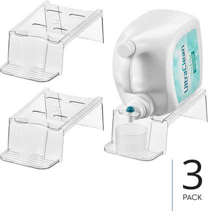 iDesign Laundry Detergent Holder Stand, White | Liquid Detergent Organizer, For Laundry Room