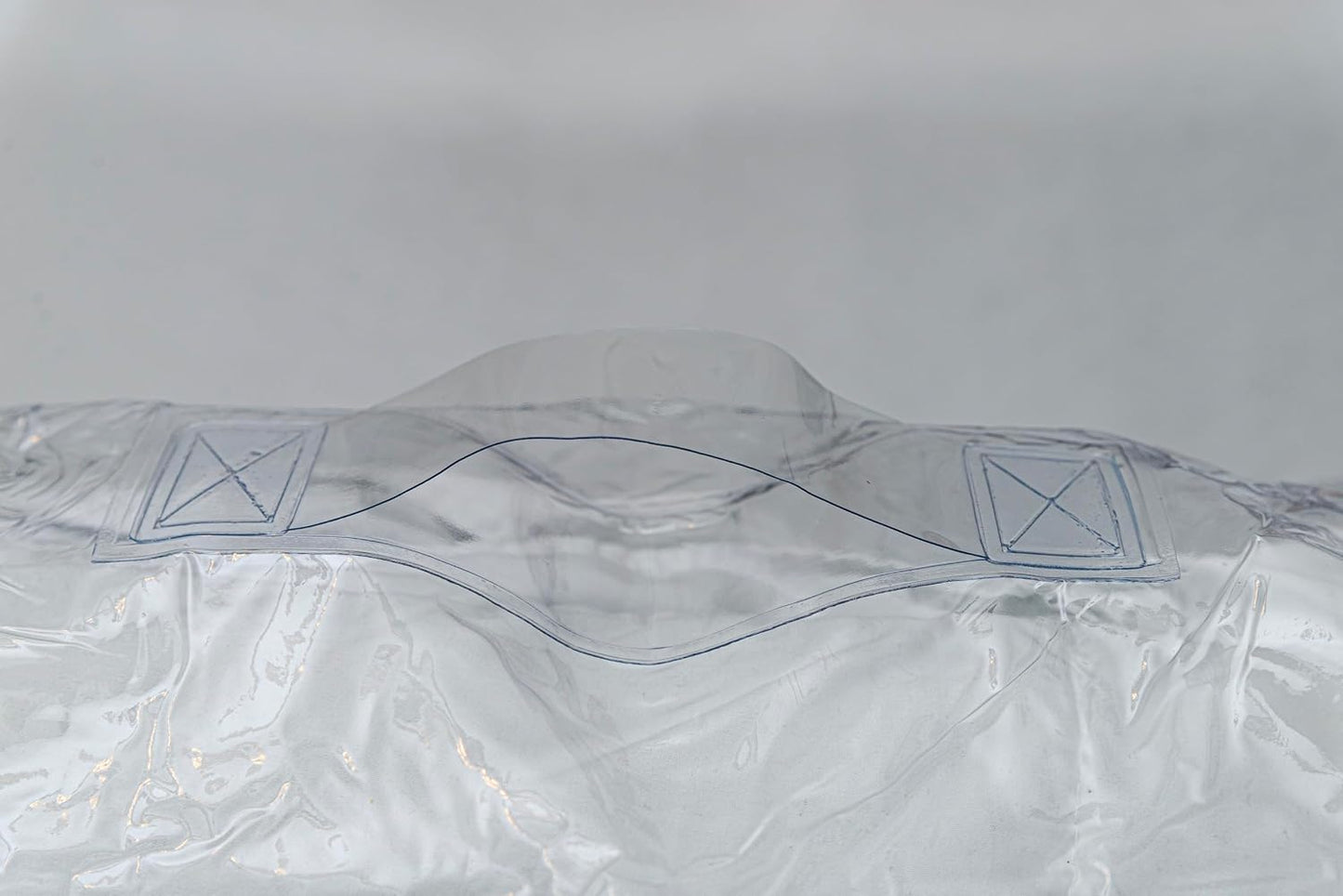 Set of 5 Clear Vinyl Zippered Storage Bags 22 x 18 x 7.5 Inch With Handle