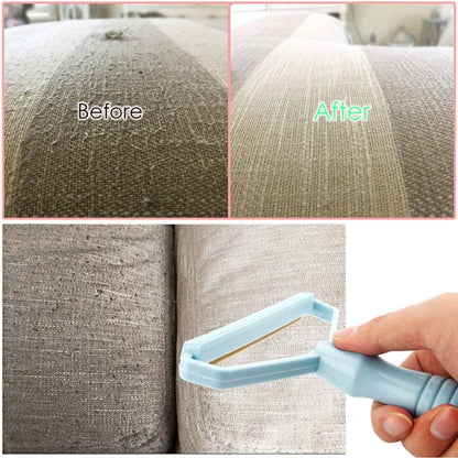 Portable Fabric Shaver, Pet Hair Remover, Manual Lint Remover, Dog Cat Hair Remover for Carpet, Clothes, Furniture, Couch Blue 1pcs