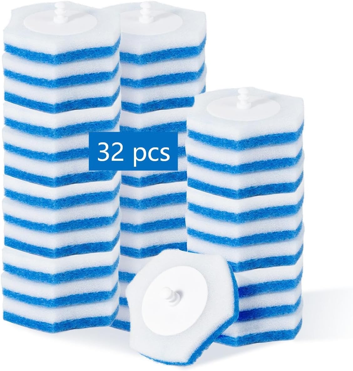 Disposable Toilet Brush with 48 Refills,Cleaning wand,No-Touch Hygienic Cleaning System