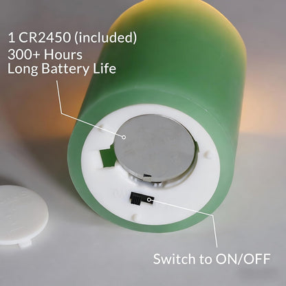 Ivory Flameless Votive Candles with Remote Batteries, Small 2x3 inch LED Wax Pillar Candles Flickering Set of 6