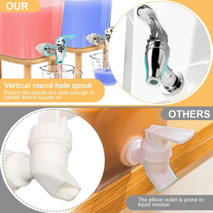 Containers for Laundry Detergent Liquid Dispenser with Stainless-Steel Tap Laundry Softener Dispenser, Liquid Soap Fabric Softener Container for Laundry Room (Square)