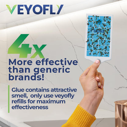 VEYOFLY Fruit Fly Traps for Indoors (2 Device + 6 Refills), Gnat Trap Indoor Plug in, Bug Traps, Flying Insect Trap, Gnat Traps for House Indoor, Fly Trap Indoor for Home Bug Light, Gnats Catcher