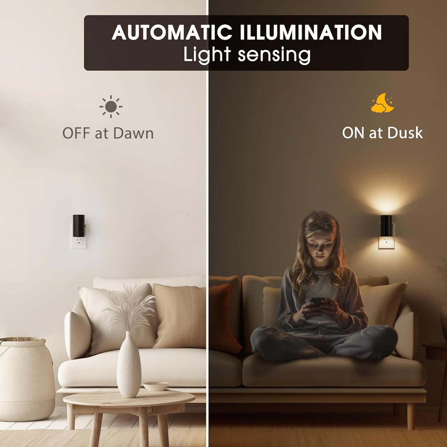 Briignite Motion Sensor Night Light,2 Pack Motion Activated Plug in Night Lights, 0-100LM Dimmable Soft White 3000K, Motion Sensor Light Indoor for Bathroom Hallway Bedroom Stairway Kid Elderly Pet