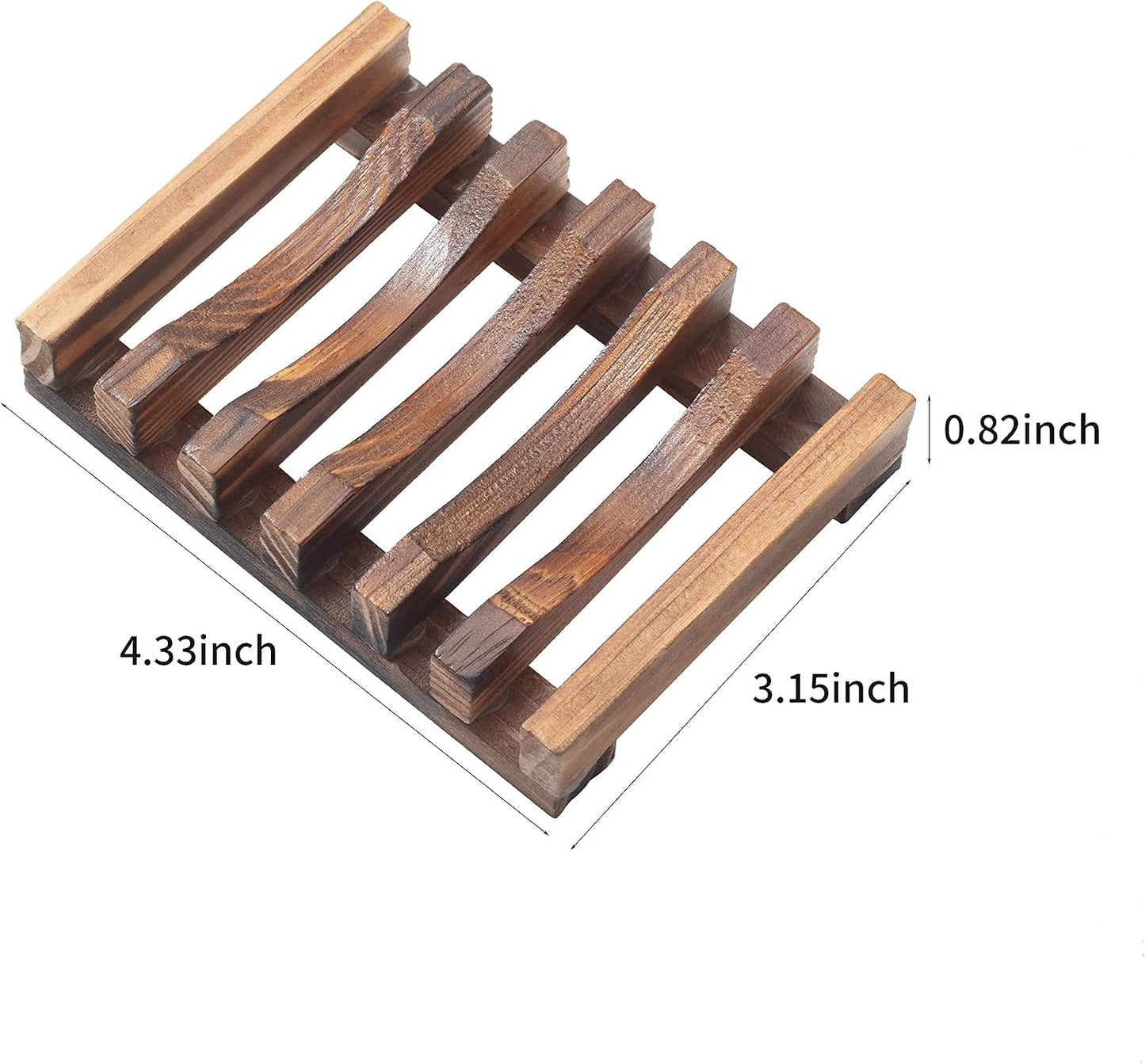 Wooden Soap Dish for Shower,Set of 2 Shower Soap Holder,Self draining Bar Soap Holder for Bathroom, Homemade Soaps Saver Natural Soaps Tray, Vowupt