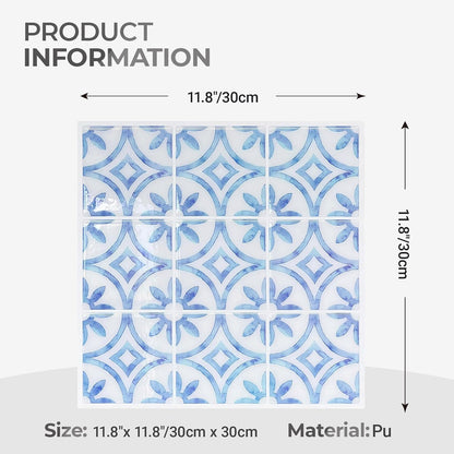 5 Sheets Peel and Stick Backsplash, Self Adhesive Wall Tiles, 3D Adhesive Tile Backsplash, 12"x12"Premium Self Adhesive Wall Tiles Peel and Stickfor Kitchen, Bathroom, RV(Spring Moss)