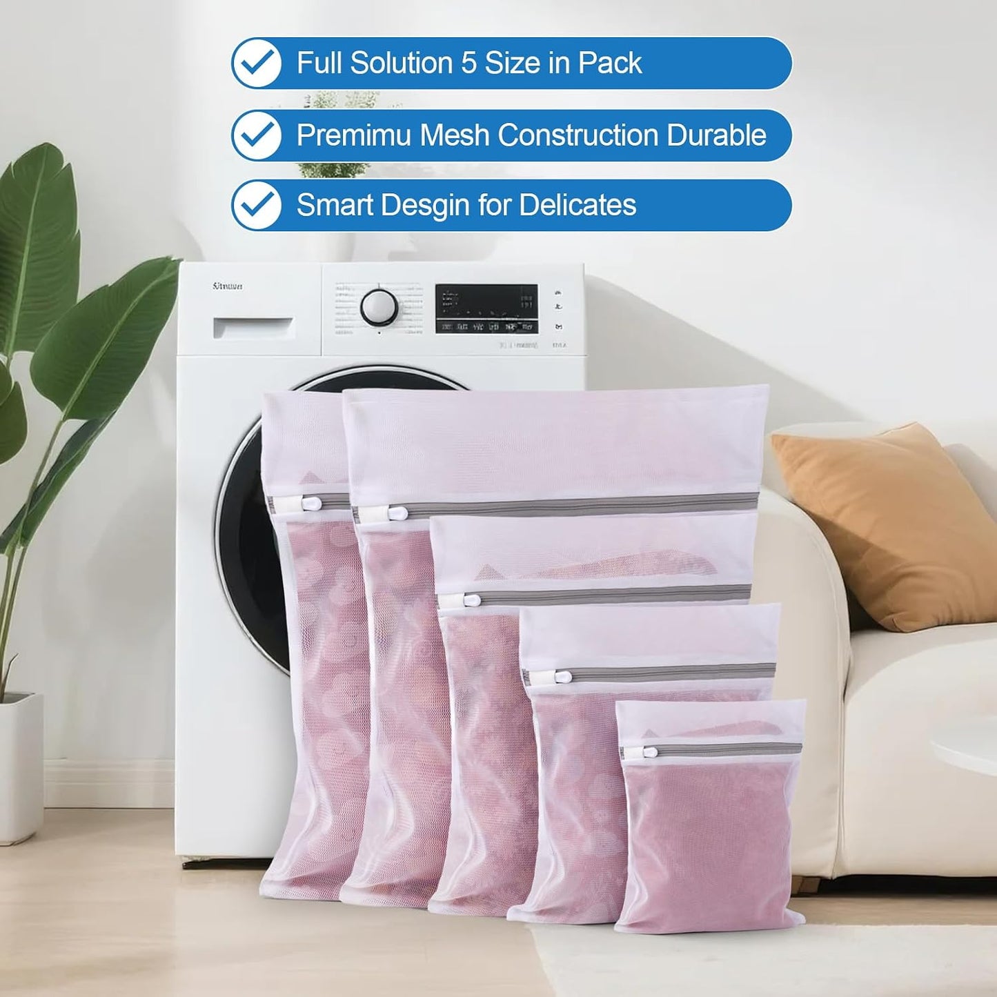 3 Pack XXL Mesh Laundry Bags for Delicates, Extra Large Laundry Wash Bags for Clothes,Bed Linen,Toys with Drawstring Closure Sturdy(3 XXLarge 28 x 26 Inches)