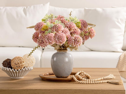 Ceramic Vase Set of 3, Neutral Flower Vases Home Decor, Pottery Rustic Farmhouse Decorative Vases Modern Decor for Table Mantel Entryway Bookshelf Living Room Kitchen Bedroom - Brown