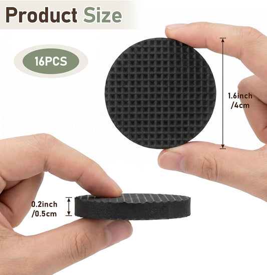 16 PCS Chair Felt Pads 2 Inch Round - Non Slip Furniture Feet Floor Protectors Anti Slip Self Adhesive - Chair Pads for Legs Non Skid Pad Keep Furniture in Place Protect Hardwood Floors