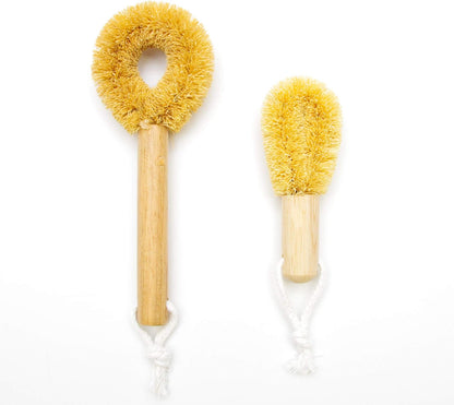 Tawashi a Kitchen Scrub Brush with Handle for Dish, Pan, Pot, Strainer, Sink and Vegetables (Mini)