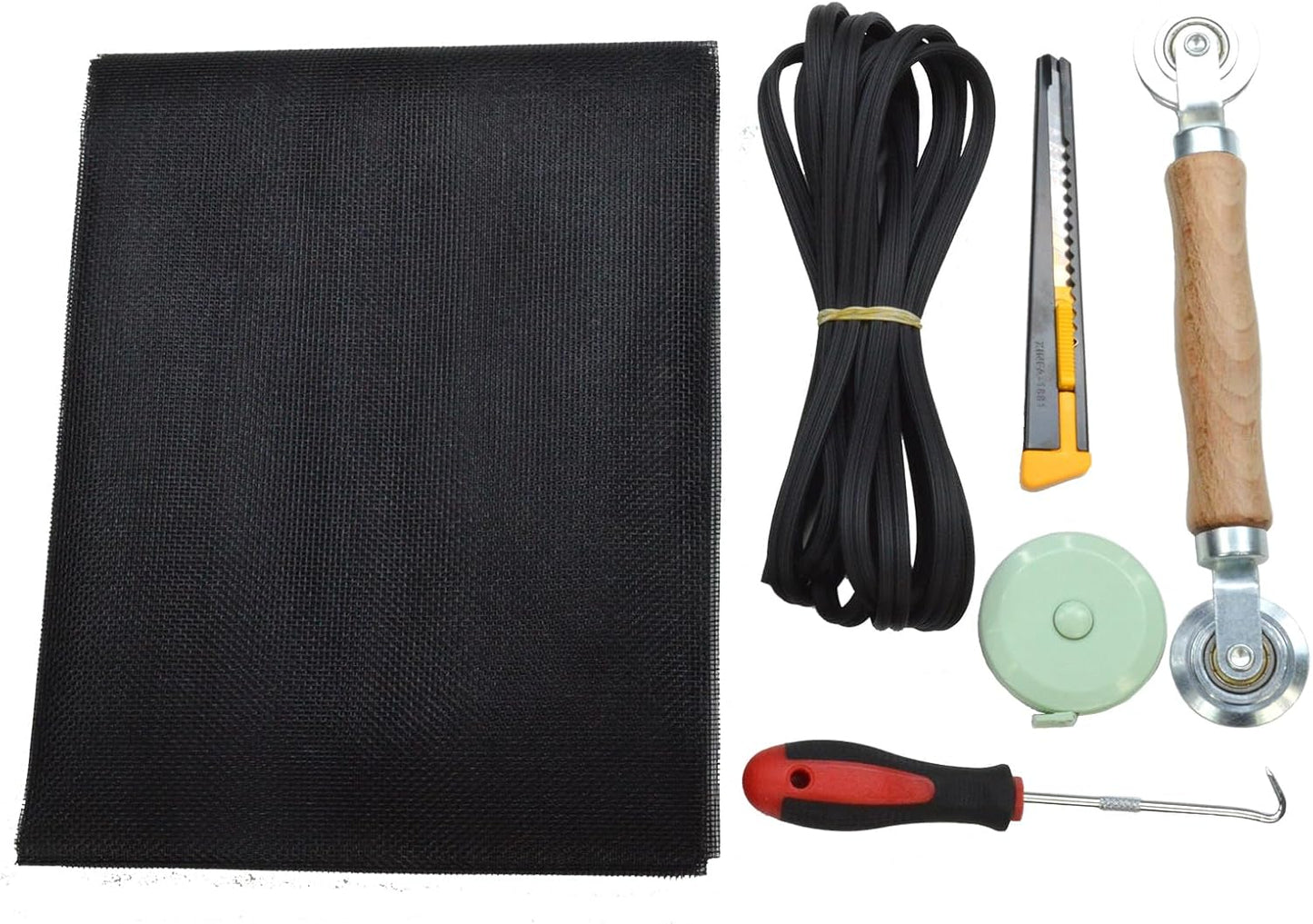 39"×59" Grey Fiberglass Window Screens Repair kit - DIY Adjustable Window Screens mesh Replacement kit for WindowsDoorPorchPatioSliding Screen Door