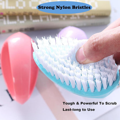 Small Scrub Brush for Cleaning - 4 Pack Scrubbing Brushes with Stiff Nylon Bristles Heavy Duty Cleaning Brush Multi-Purpose Scrub Brushes for Household Cleaning-Small Size