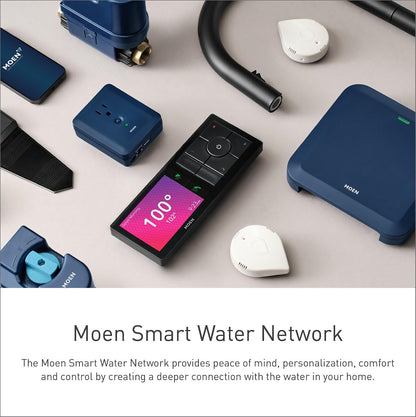 Moen Flo 1-inch Smart Water Shut Off Valve, Smart Home Water Monitor Leak Detector, Wifi Connected, App Enabled Flow Meter and Shutoff, 900-006