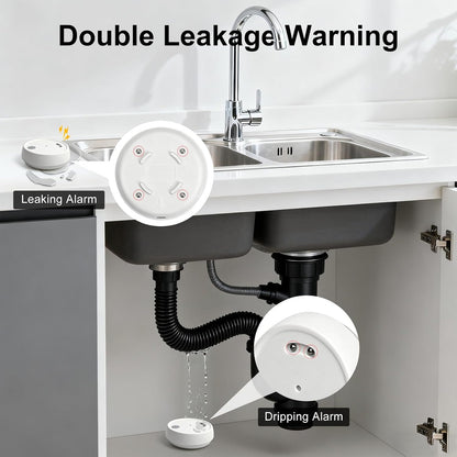 eMylo Water Leak Detectors for Home, Water Leak Sensor Alarm with Sensitive Leak and Drip Alert, IP66 Waterproof, Flood Monitor Detector for Home Basement Sink Kitchen Bathroom Laundry