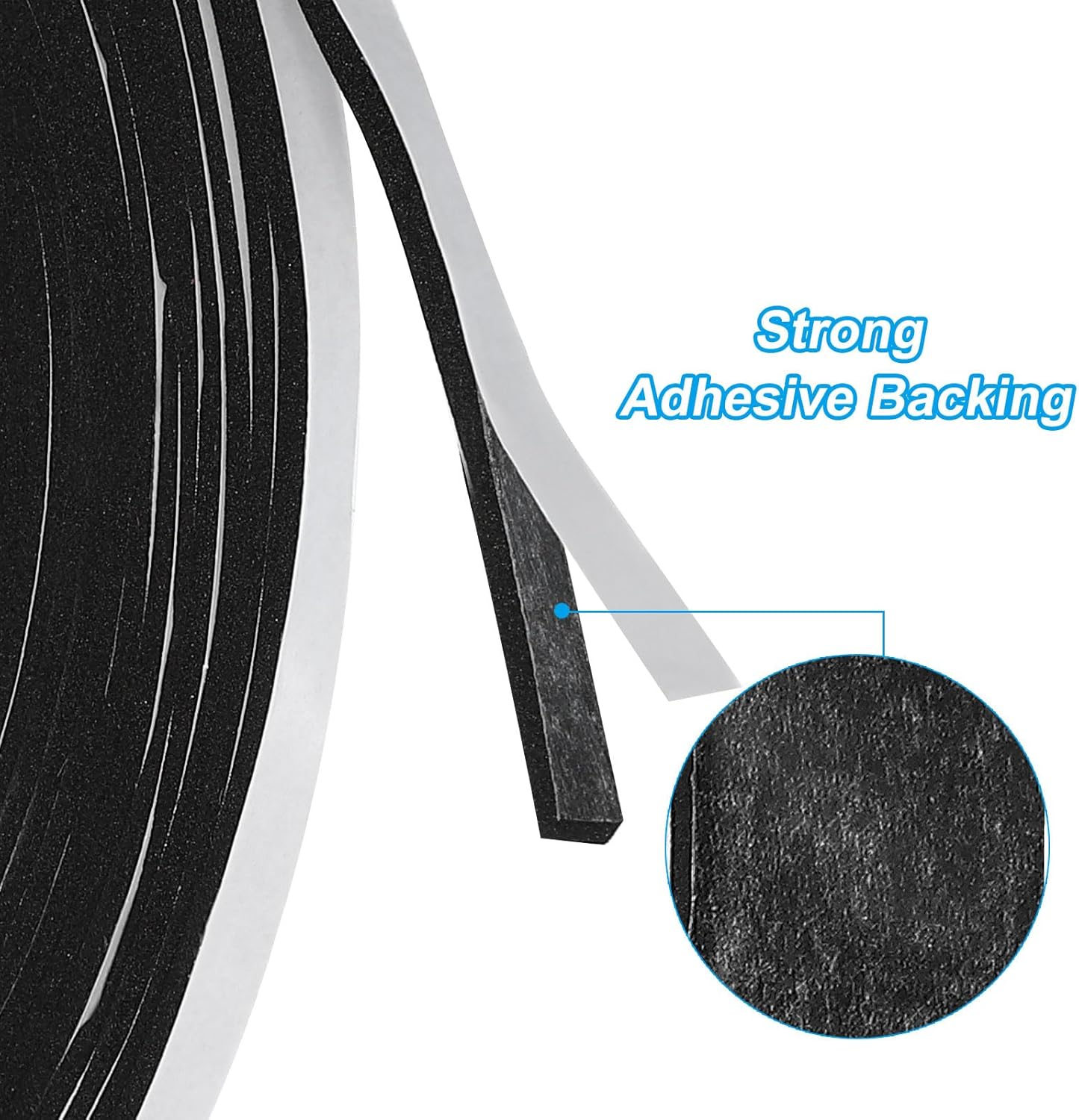 PATIKIL Weather Stripping Door Seal Strip, 3/8 Inch x 1/4 Inch x 32 Ft Self Adhesive Soundproof High Density Foam Tape Insulation for Door Window Air Conditioning, White - Colors B