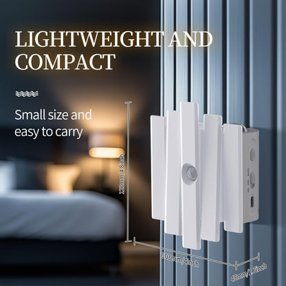 Rechargeable Motion Sensor Night Light, Magnetic RGB Color Changing LED Ambient Lighting, Compact Battery Operated Indoor Wall Light for Hallway, Stairs, Bathroom & Kids Room (USB-C)